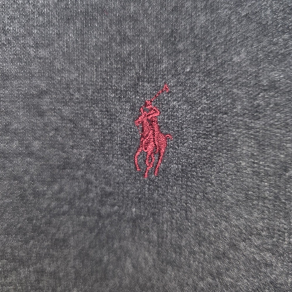 Polo Ralph Lauren Sweater Mens XL Gray 1/4 Zip Mock Neck Cotton Pullover Knit - Picture 8 of 8